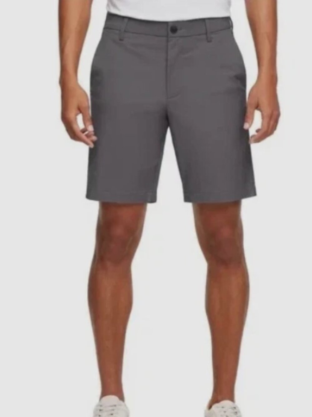 NEW Banana Republic Stretch Chino Shorts Men's 9" Inseam Quick Dry gRAY